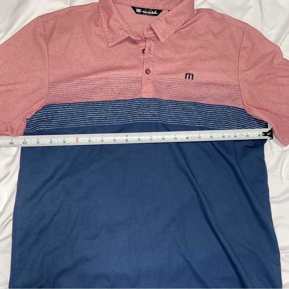 Travis Mathew Red and Blue Polo Shirt - Picture 4 of 6
